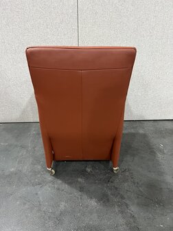 Bert Plantagie vergaderfauteuil met cognac bruin leder