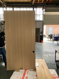 Vepa Zit sta vergadertafel 240x120, onderstel wit en blad eiken