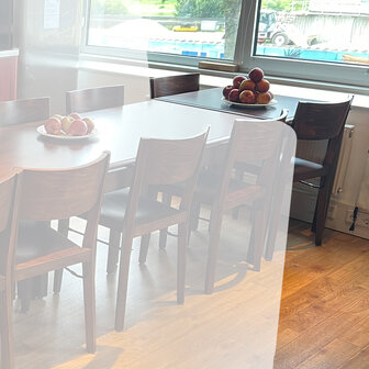 Kantine tafel vierkant. Kleur: Donker eiken - 2nd-life