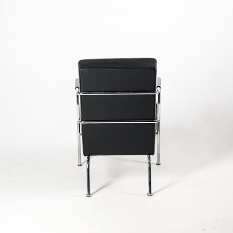 Lammhults lage fauteuil zwart leder