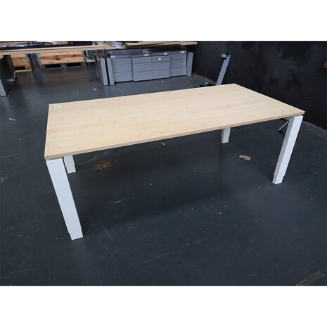 Bureau zit/zit, alu frame, Blad naar keuze 180x90 / 2nd-life