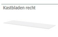 Topblad wit RAL 9016 t.b.v. schuifdeurkast Sound and Vision 2.0, afm. 200x46,5 cm. / Nieuw