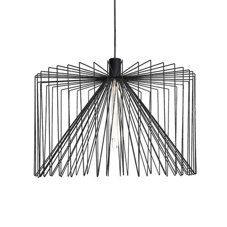 Hanglamp Wiro 6.1 kleur zwart. Afm. 61,4 cm rond x 37,9 cm hoog, Inclusief lichtbron / nieuw in doos